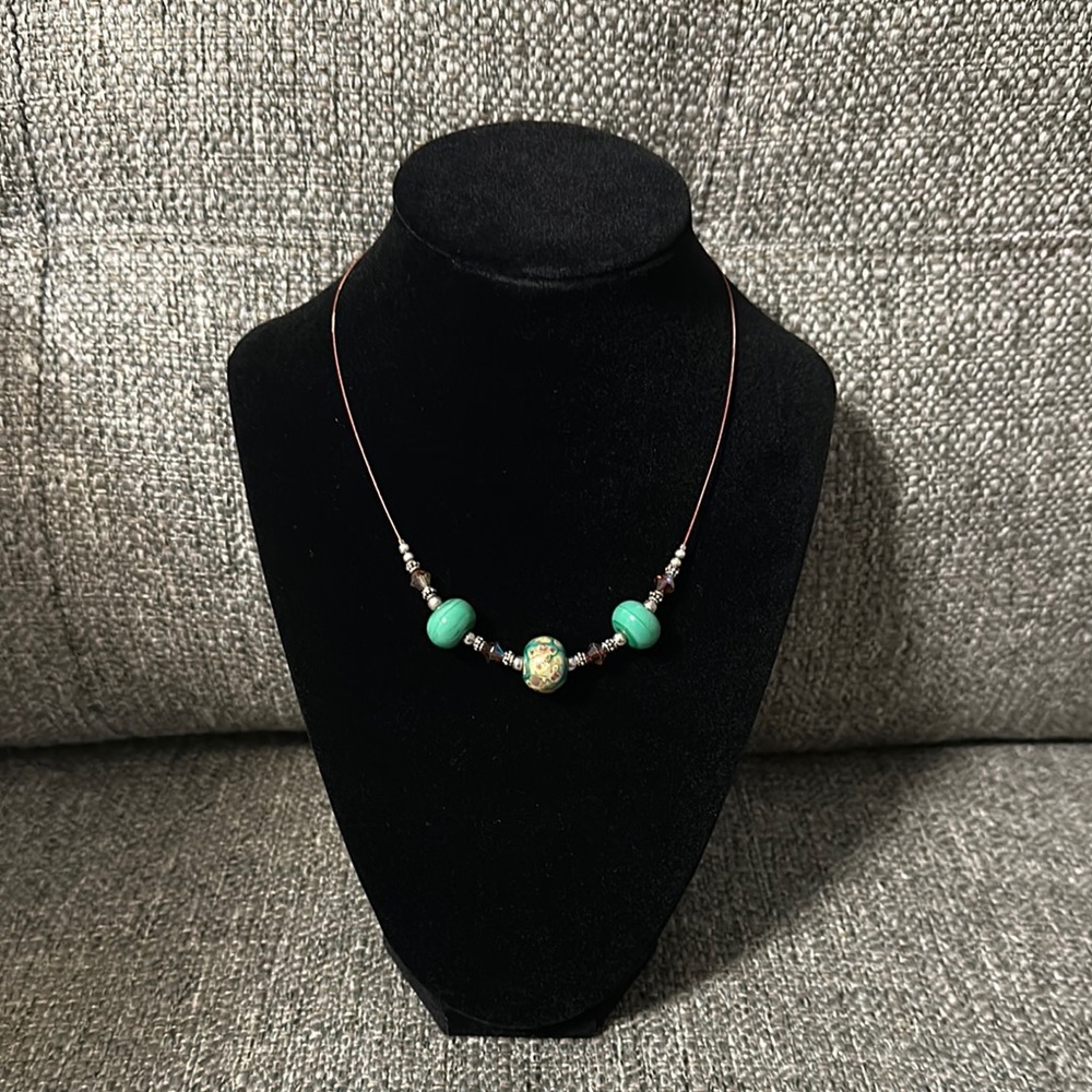 Elegant Green Beaded Necklace